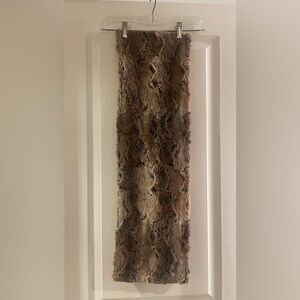 Faux fur infinity scarf